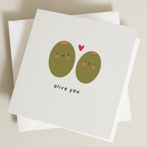 Valentines Day Card Husband, Valentines Card For Her, Valentines Day Card Girlfriend, For Boyfriend, Valentines Gift For Wife, Olive You