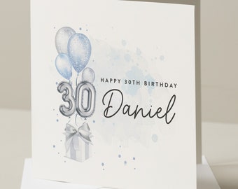 30th Birthday Card For Him, For Son, Happy Thirtieth Birthday Card, Personalised Birthday Card, 30th Birthday Card Husband, Brother, Friend