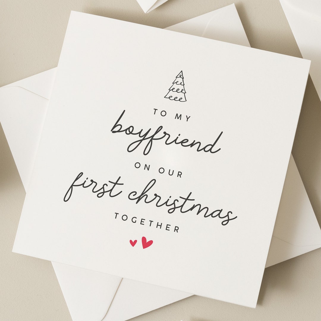 To My Boyfriend on Our First Christmas Together Boyfriend Etsy UK