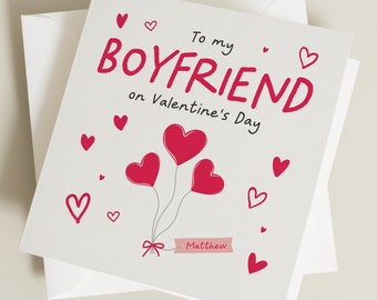 Boyfriend Valentines Day Card, To My Boyfriend Valentines Day Card, Girlfriend Valentines Day Card, Valentine's Card For Him Or Her