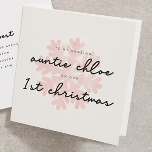 First Christmas As My Auntie Card, Auntie Christmas Card, First Christmas Auntie Card, Christmas Card For Auntie CC462