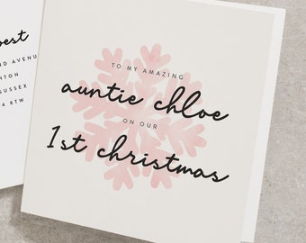 First Christmas As My Auntie Card, Auntie Christmas Card, First Christmas Auntie Card, Christmas Card For Auntie CC462