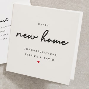 Congratulations On Your New Home Card, Personalised Happy New Home Card, New Home Card For Friends Or Family, 1st New Home Card NH002