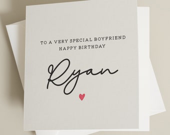 Personalised Birthday Card For Boyfriend, Special Card For Boyfriend, Boyfriend Birthday Gift, Birthday Gift For Boyfriend, Romantic Card