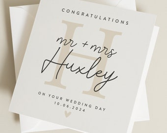 Wedding Day Card, On Your Wedding Day Card, Congratulations Wedding Card, Happy Wedding Day Card, Wedding Gift Card, Mr & Mrs Wedding Day