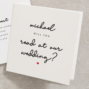 Personalised Will You Read At Our Wedding Card, Any Name, Wedding Proposal Card, Wedding Request Card For Wedding Reading WY073