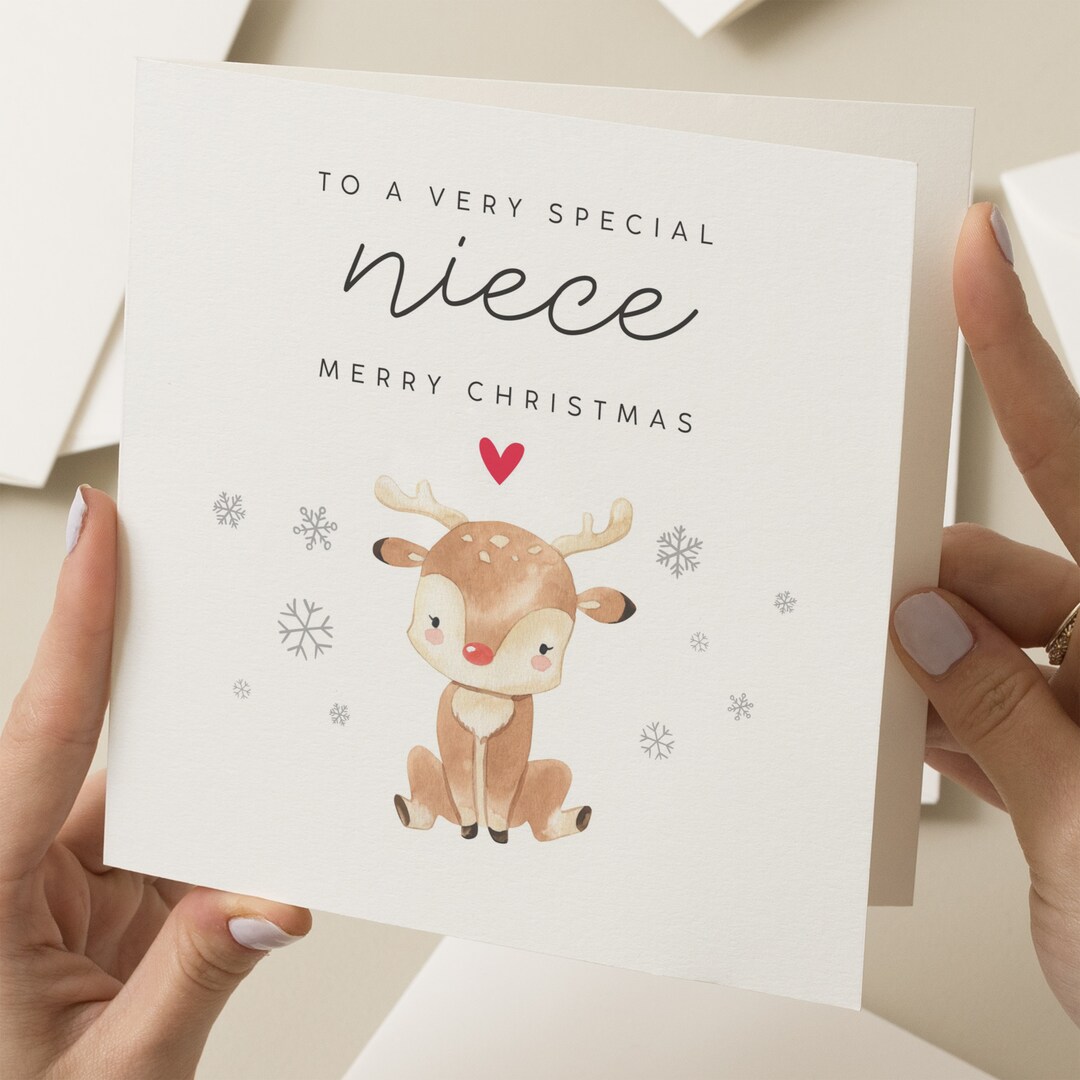 Niece Christmas Card Christmas Card for a Niece Christmas - Etsy UK