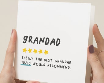 Card For Grandad, Grandad Birthday Card, To Him, Birthday Gift For Grandad, Happy Birthday Grandad, To Grandad