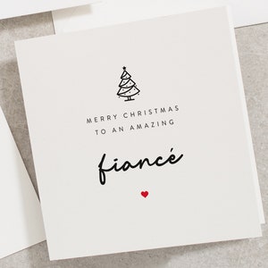 Fiancé Christmas Card, Merry Christmas To An Amazing Fiancé, Christmas Card For Her Or Him CC028