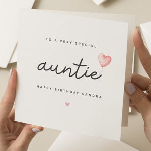 Personalised Auntie Birthday Card, Birthday Aunt Card, Special Auntie Card, Auntie Gift For Her, Gift For Auntie, Gift For Her, Aunty