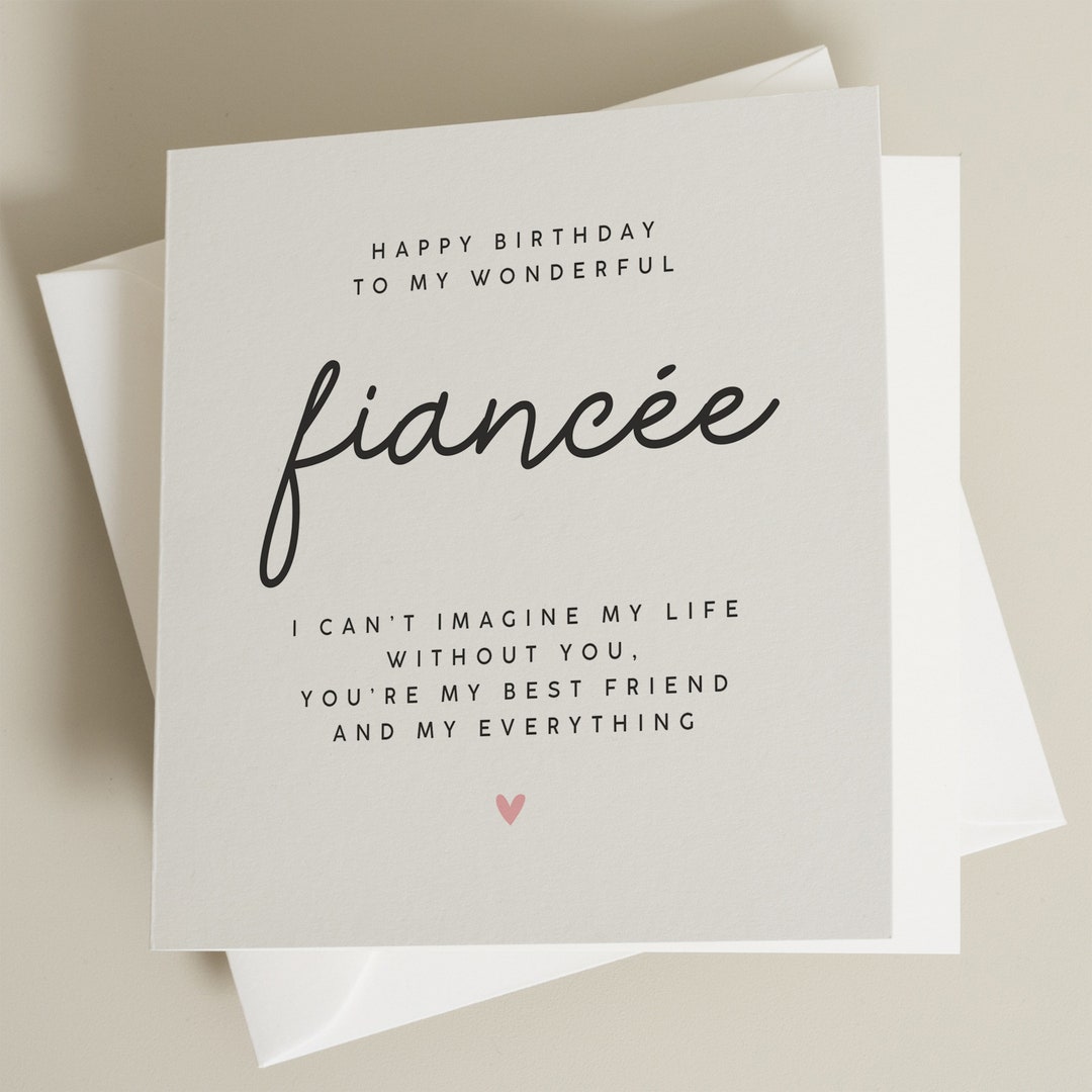 Fiancée Birthday Card, Birthday Card for Fiancée, Fiancée Birthday Card ...