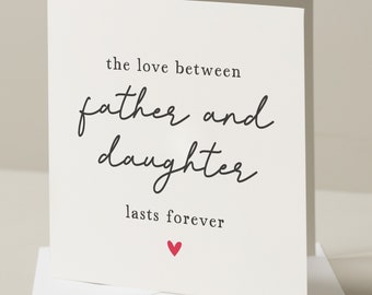Cute Fathers Day Card From Daughter, Fathers Day Gift For Dad, Daughter Fathers Day Card, For Dad, From Your Daughter  Fathers Day Card
