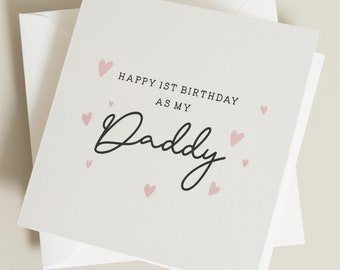 First Birthday As A Dad Card, Birthday Card For Daddy, First Birthday As My Daddy, Happy Birthday Daddy, Birthday Dad Gift, Card From Baby