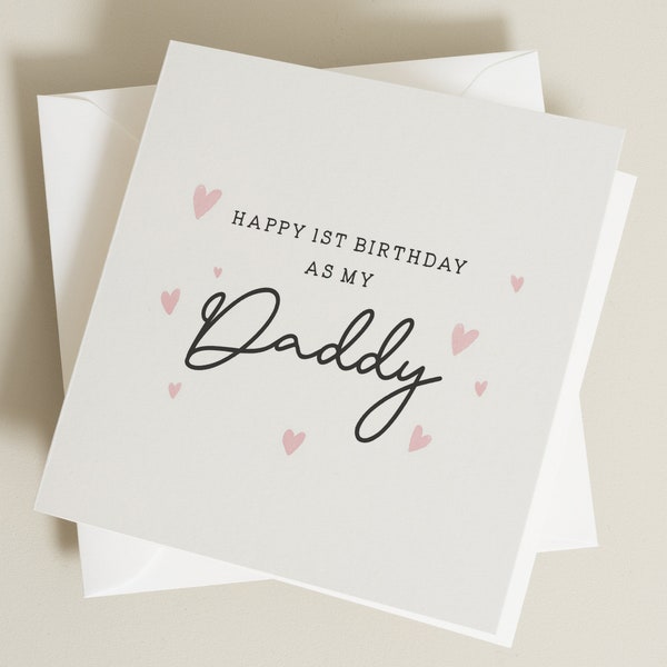 First Birthday As A Dad Card, Birthday Card For Daddy, First Birthday As My Daddy, Happy Birthday Daddy, Birthday Dad Gift, Card From Baby