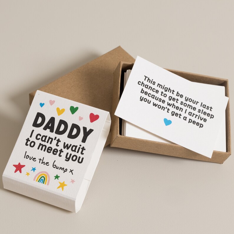 Birthday Gift Box For Daddy From Bump, Dad Gift Vouchers For Birthday, Baby Bump Keepsake Gift Box, Present for Dad, Gift From Bump MB004 image 4
