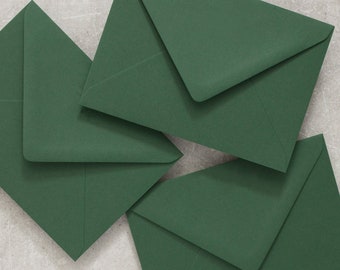 Forest Envelopes C6, C5 or 5x7 (135x189mm), Dark Green Invitation or RSVP Envelopes Colorplan, Luxury Wedding Envelopes