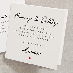 Mummy and Daddy Valentines Day Card, Personalised Mummy & Daddy Valentines Day Card, Happy Valentines Day Card For Mum and Dad VC160