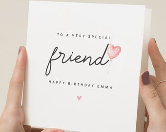 Special Birthday Card For Friend, Friend Birthday Card, Personalised Birthday Card For Friend, Birthday Card For Best Friend, Card For Her