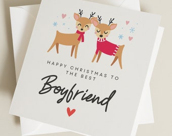Christmas Card, Boyfriend Christmas Card, Christmas Card For Him or Her, Cute Girlfriend Christmas Card, Romantic Husband Christmas Card
