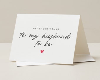 Fiancé Christmas Card, Christmas Gift For Fiance, Husband To Be Romantic Christmas Card, Christmas Card To Partner, Xmas Card For Him