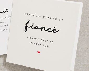 Fianc Birthday Card Happy Birthday to My Fianc Birthday Card