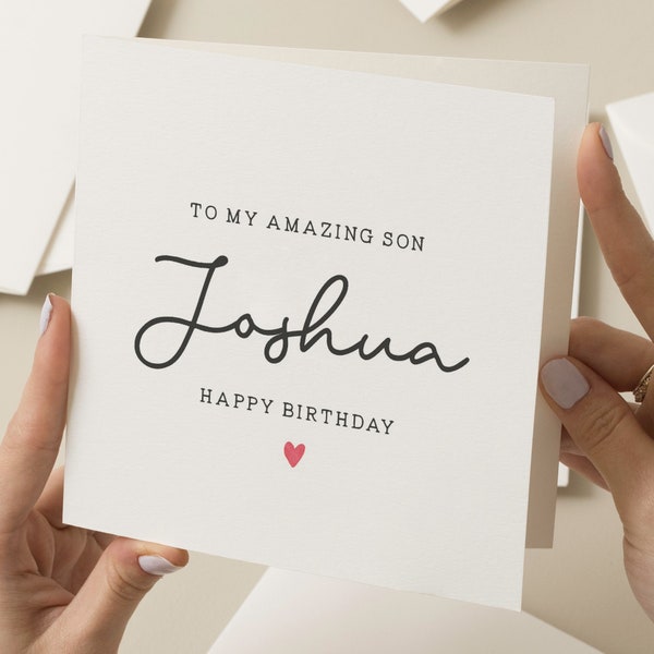 Personalised Birthday Card For Son, Birthday Card For Him, Son Birthday Card, vSon Birthday Gift, Happy Birthday Son, The Best Son, To Son