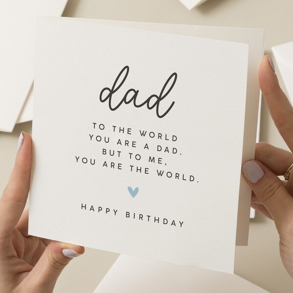 Carte d'anniversaire pour papa, carte d'anniversaire pour papa, joyeux anniversaire à un papa spécial, carte d'anniversaire pour lui, de la part d'une fille, cadeau d'anniversaire pour papa, d'un fils