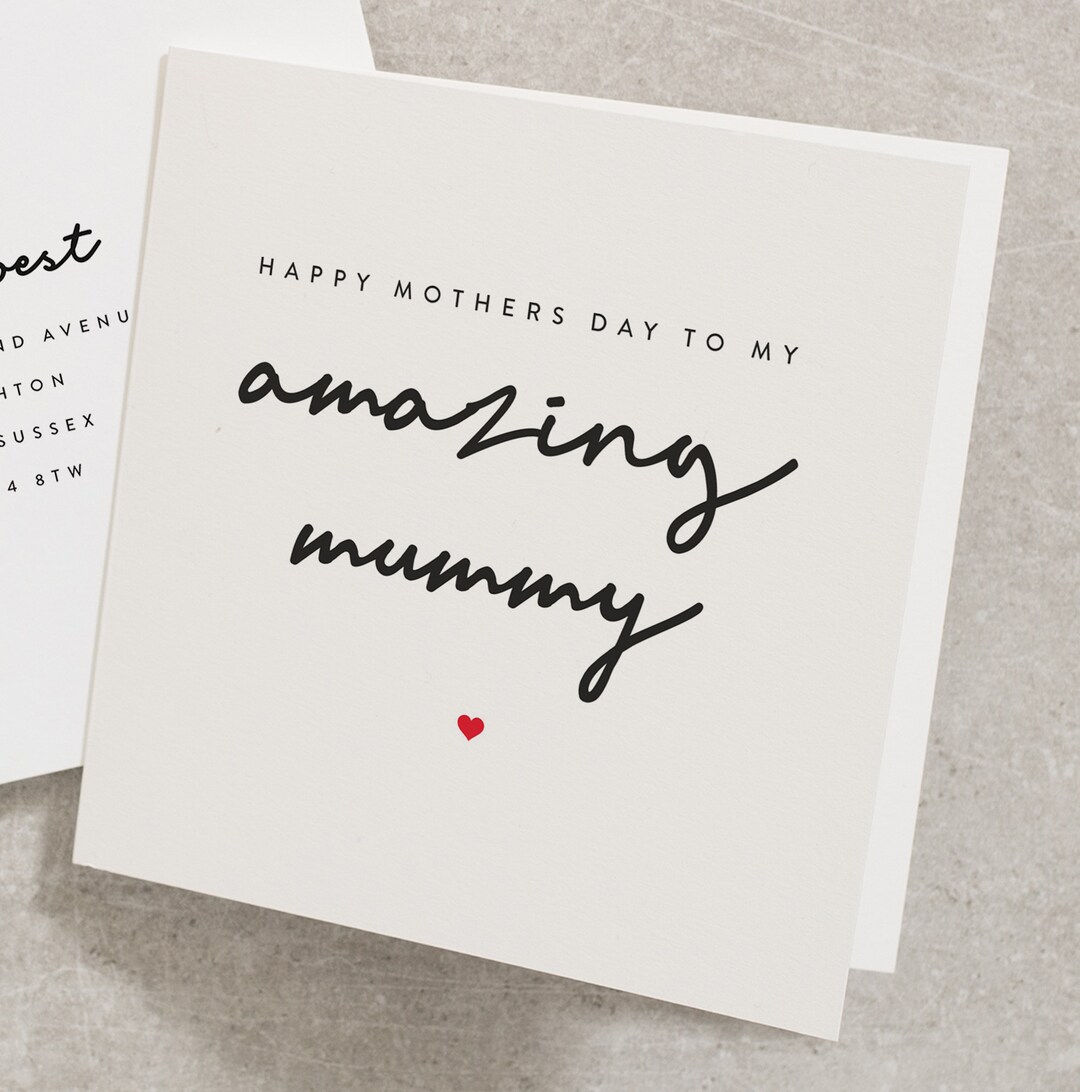 Mummy Mothers Day Card, From Baby, Happy Mothers Day to My Amazing ...