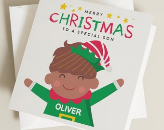 Personalised Christmas Card for Son or Daughter, Christmas Card for Baby Boy or Girl, Christmas Card for Children, Kids Christmas Card CC568