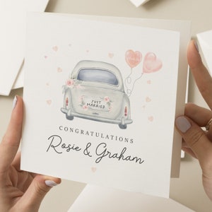 Wedding Day Card, On Your Wedding Day Card, Congratulations Wedding Card, Happy Wedding Day Card, Wedding Car, Wedding Gift Card