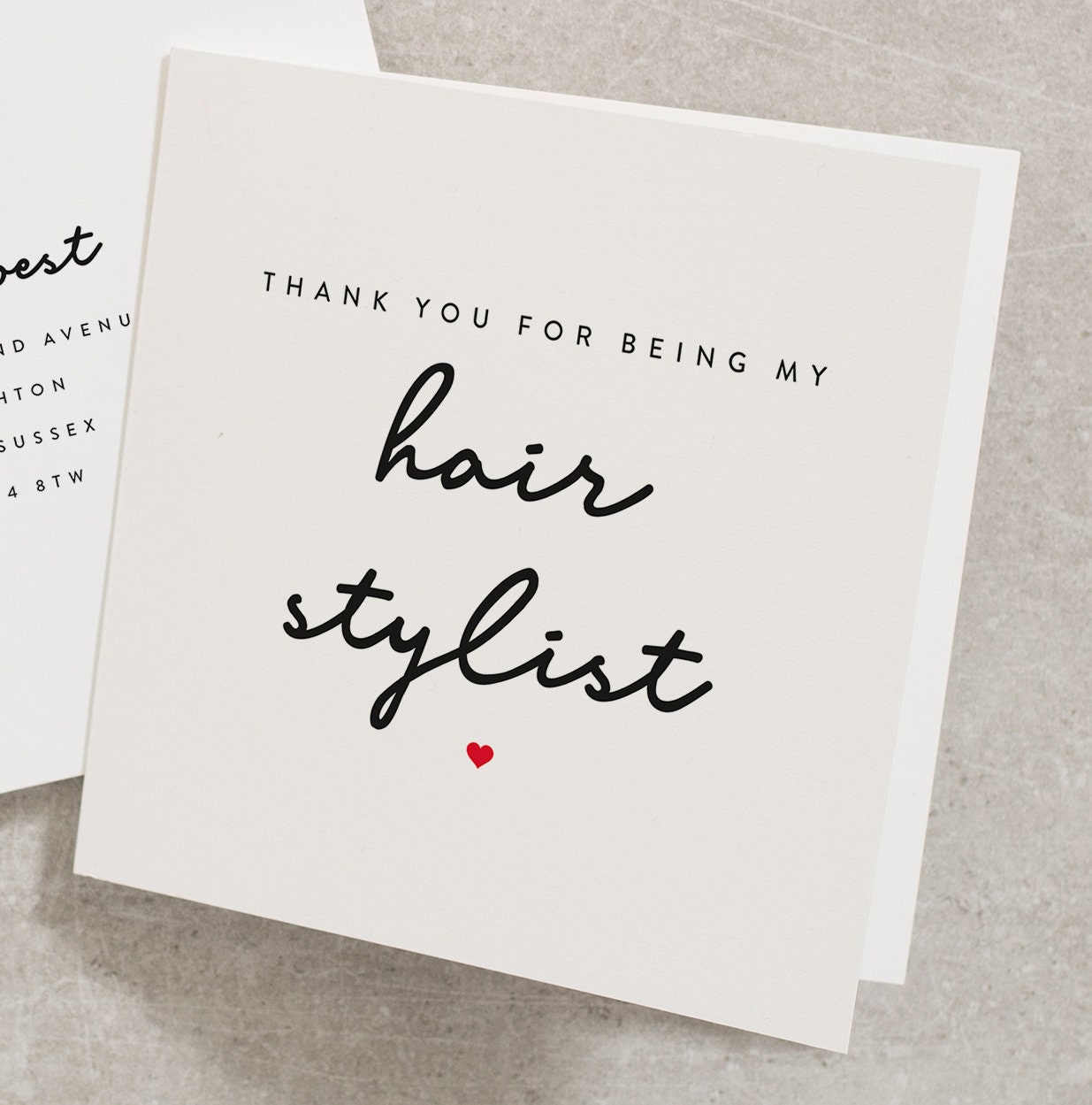 Thank You for Being My Hair Stylist Wedding Guest Thank You Etsy UK