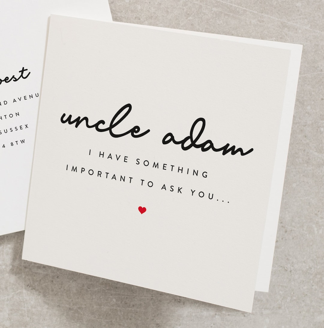 Will You Be My Godfather, I Have Something Important to Ask, Proposal