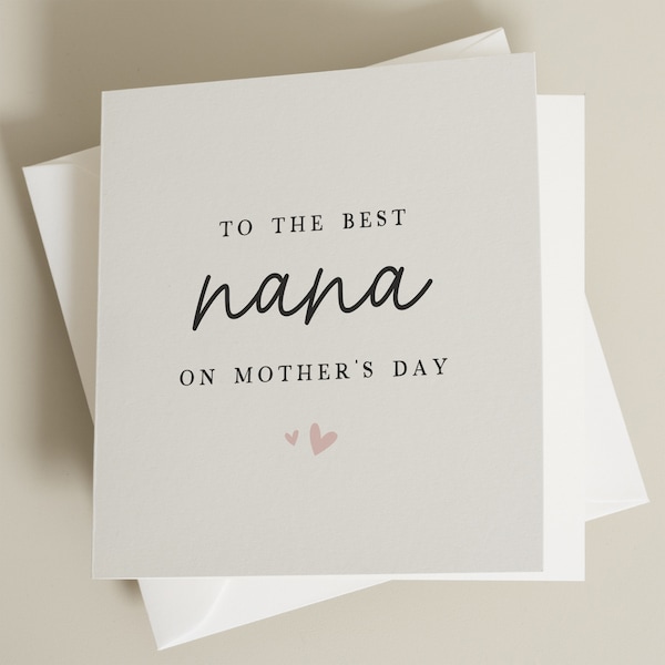 Nana Mothers Day Card, Personalised Mothers Day Card Nan, Grandma Mothers Day Card, Card For Grandparent, Mothers Day Card To Nanny, Nan