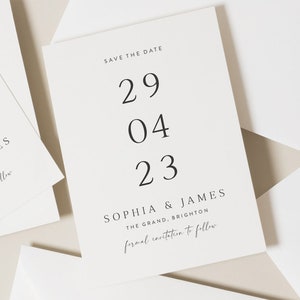 Blush Save the Date Cards or Save the Evening or Weekend With Envelopes Any  Colour or Message Save the Dates Wedding Announcement 