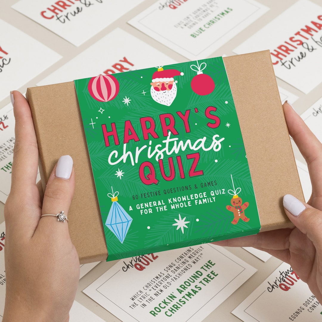 Christmas Advent Quiz Party Game, Personalised Christmas Stocking