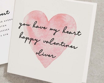 Boyfriend Valentines Day Card, Personalised Valentines Day Card For Girlfriend, Happy Valentines Day Card For Husband, Valentines Card VC185
