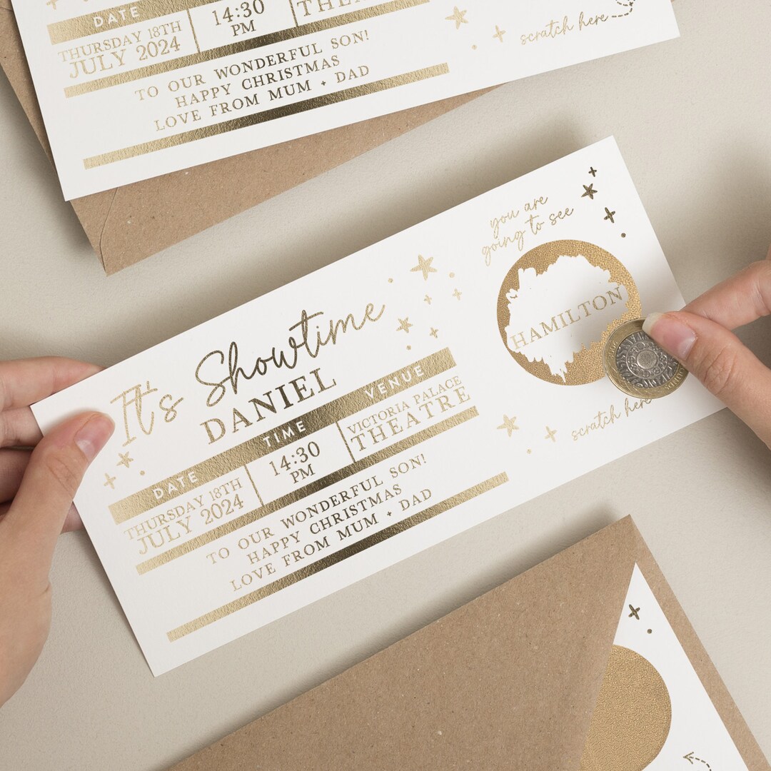 Personalised Theatre Gift Voucher, Hamilton Theatre Scratch Gift