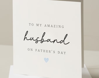 Feliz día del padre a mi esposo, tarjeta del día del padre del esposo, tarjeta del día del padre para el esposo, mejor papá y esposo, regalo del día del padre socio