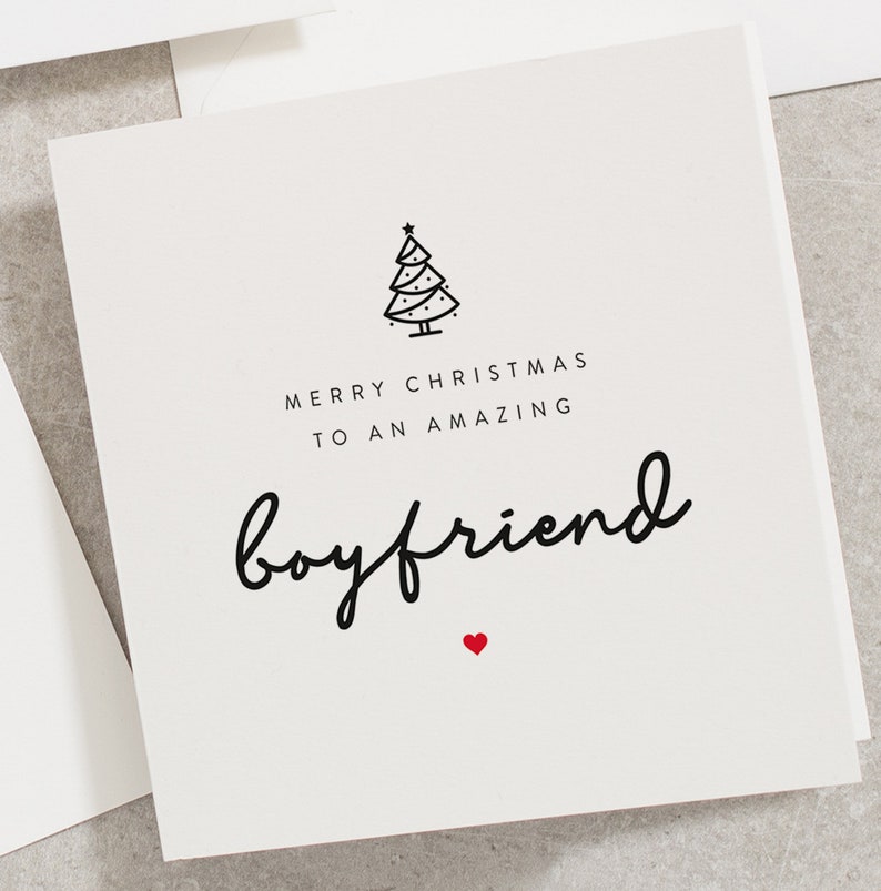 Boyfriend Christmas Card, Merry Christmas To An Amazing Boyfriend, Christmas Card For Boyfriend, For Him CC025 