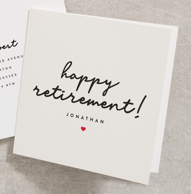 Happy Retirement Card Best of Luck on Your Retirement Card - Etsy UK