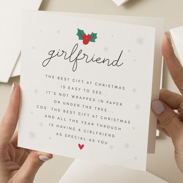 Christmas Card Girlfriend, Romantic Christmas Card For Girlfriend, Christmas Poem Girlfriend Card, Christmas Card For Her, Woman, Xmas Gift