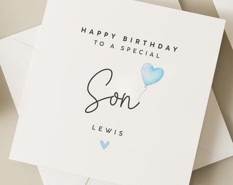 Personalised Birthday Card For Son, Birthday Card For Him, Son Birthday Card, Son Birthday Gift, Happy Birthday Son, The Best Son, To Son