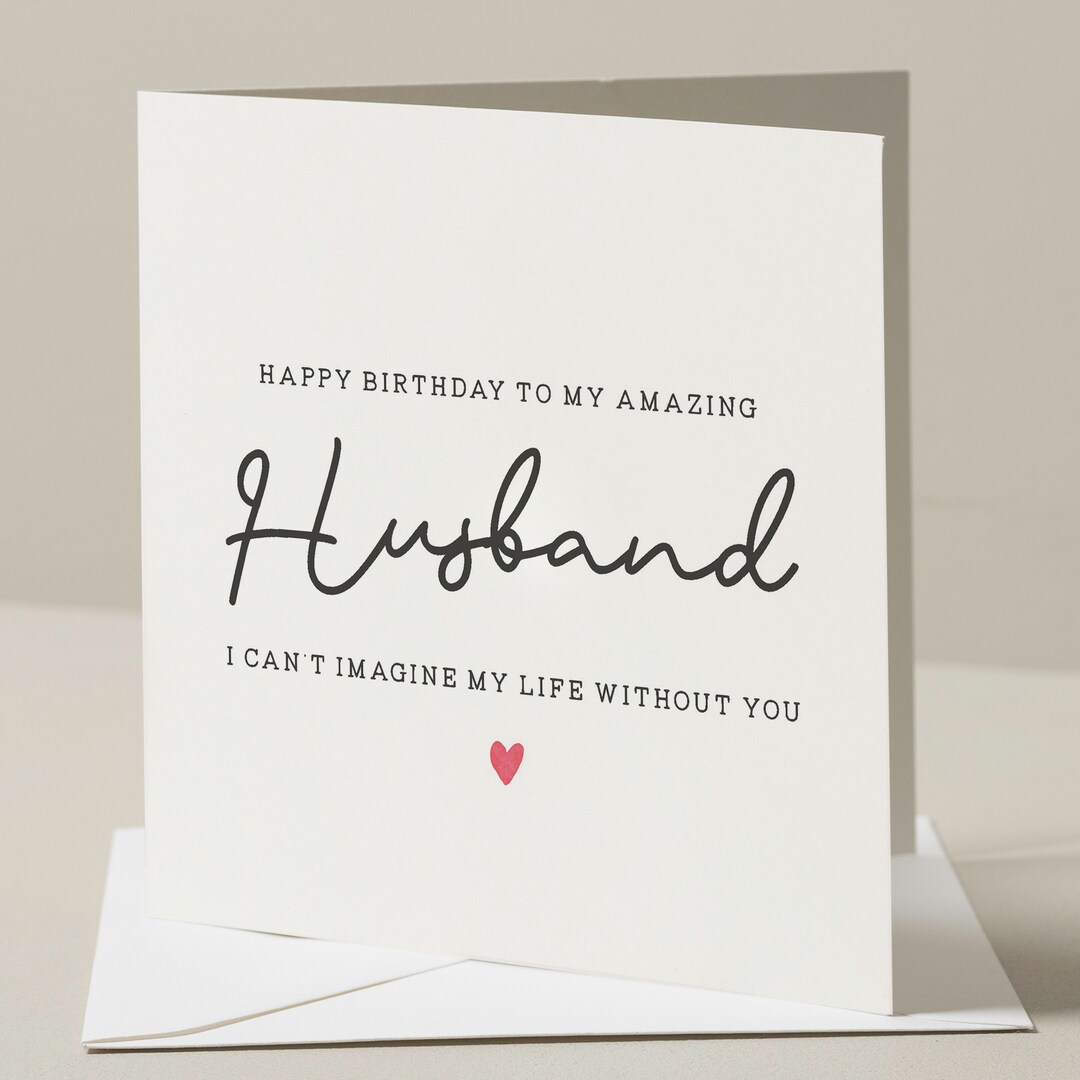 Romantic Birthday Card for Him, Husband Birthday Card, Birthday Card ...