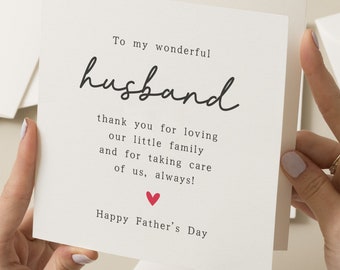 Gelukkige vaderdag voor mijn man, echtgenoot vaderdagkaart, vaderdagkaart voor man, beste vader en man, partner vaderdagcadeau