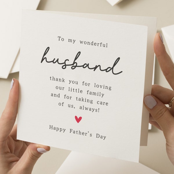 Happy Fathers Day To My Husband, Husband Fathers Day Card, Fathers Day Card For Husband, Best Dad And Husband, Partner Fathers Day Gift