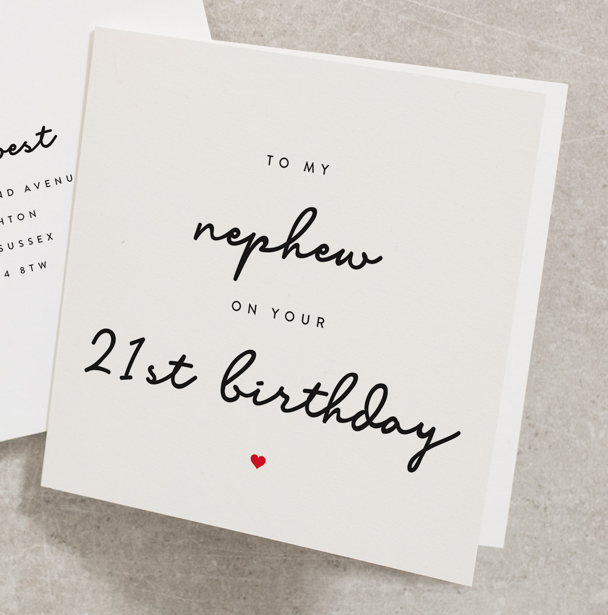 To My Nephew on Your 21st Birthday Nephew Birthday Card 21st - Etsy