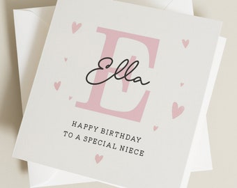 Spezielle Nichte Geburtstagskarte, personalisierte Geburtstagskarte für Nichte, Geburtstagskarte für Nichte, Geburtstagsgeschenk für Sie, Geburtstagskind