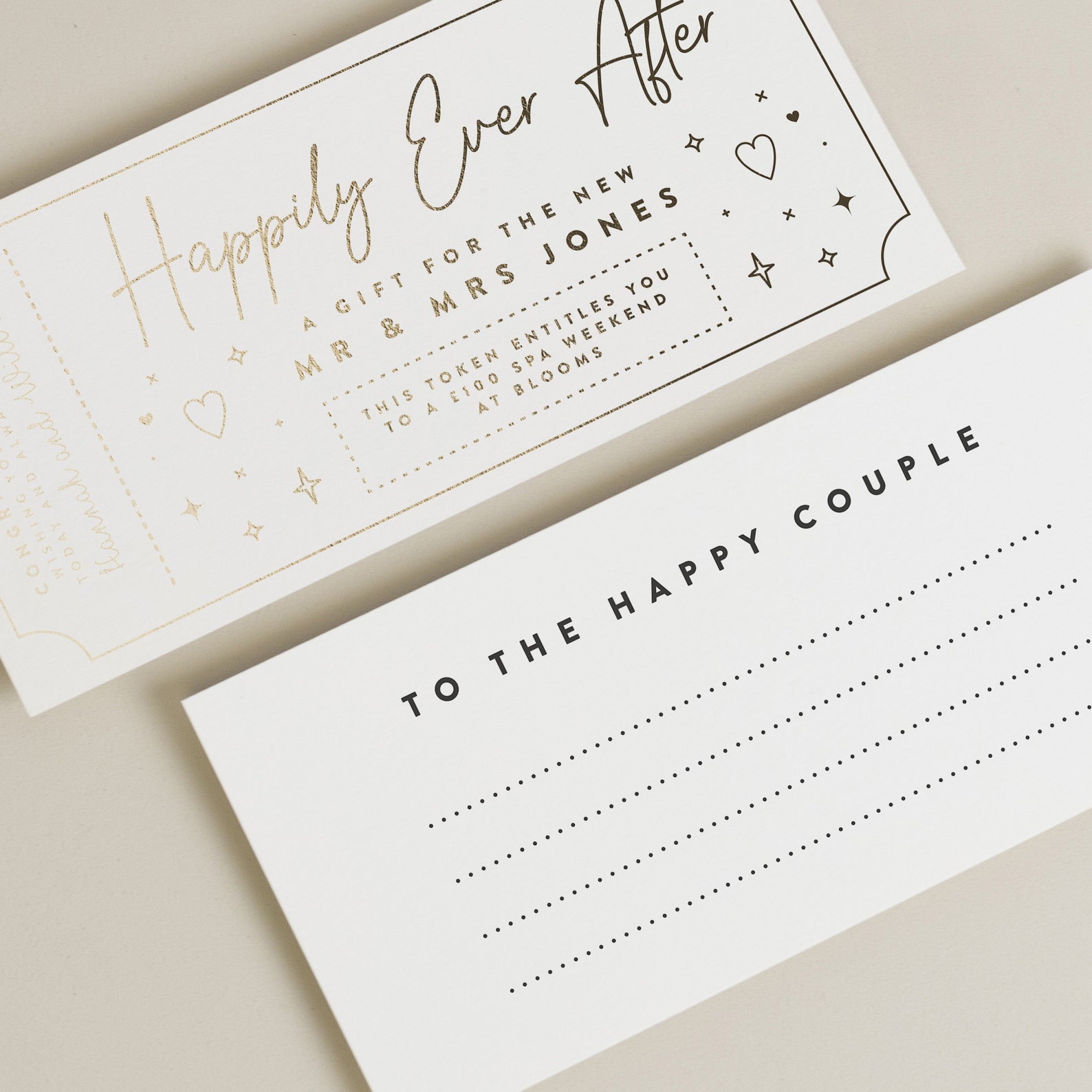 Wedding Gift Voucher Personalised Wedding Gift Wedding Thank Etsy UK
