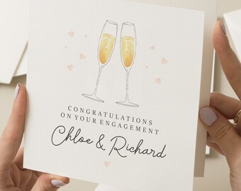 Engagement Congratulations Card, Personalised Card For Engagement, Congratulations On Your Engagement Card, The Big Day Card