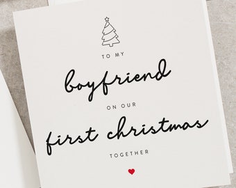 Boyfriend First Christmas Card, To My Boyfriend On Our First Christmas Together, 1st Christmas Card CC005